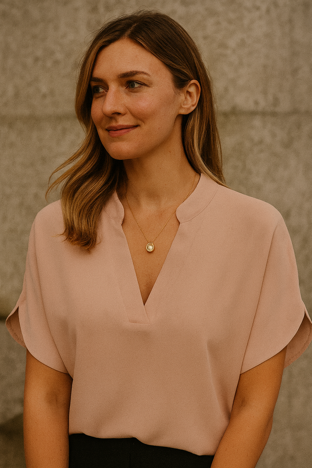 Ingrid – Løstsiddende V-halsbluse