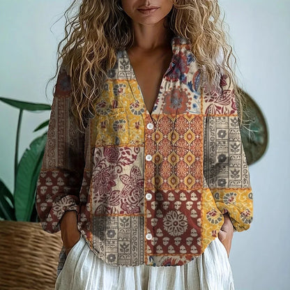 Sofia™ | Afslappet bluse med naturprint