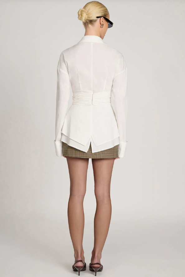 Nora Wrap Bluse | Oversized bluse med innsvingt detalj