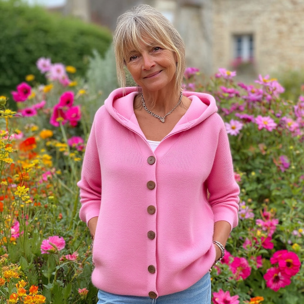 Freja | Hættetrøje med knapper